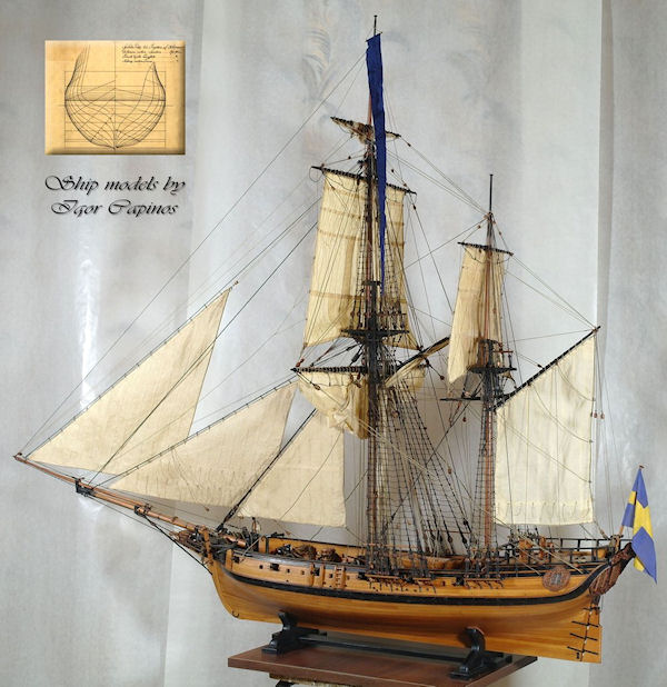 Image of 1:36 Scale Scratch Built Swedish Privateer