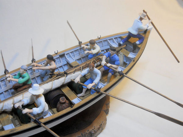 Image of Pitcairn Island 1930’s-era wooden longboat 1/24 Scale