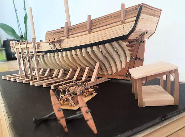 Image of Colonial Schooner Hannah in 1/48